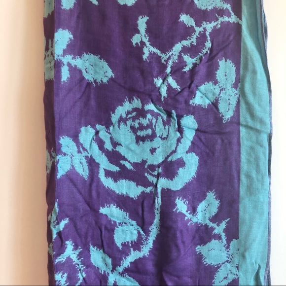 BNWT PURPLE AND TURQUOISE PASHMINA - Picture 3 of 11